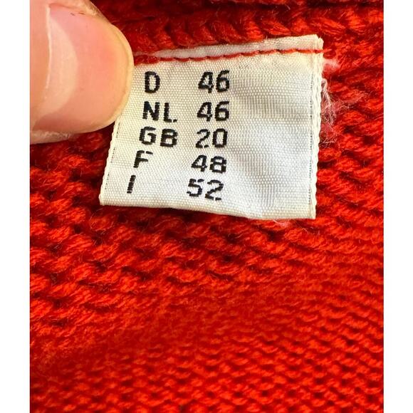 Vintage 80s Cardigan Embroidered Flowers Wool Blend Grandmacore Retro - Picture 5 of 5